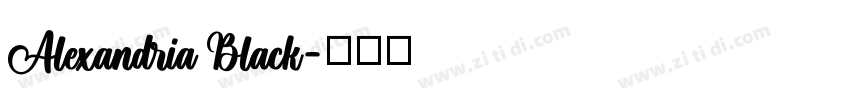 Alexandria Black字体转换